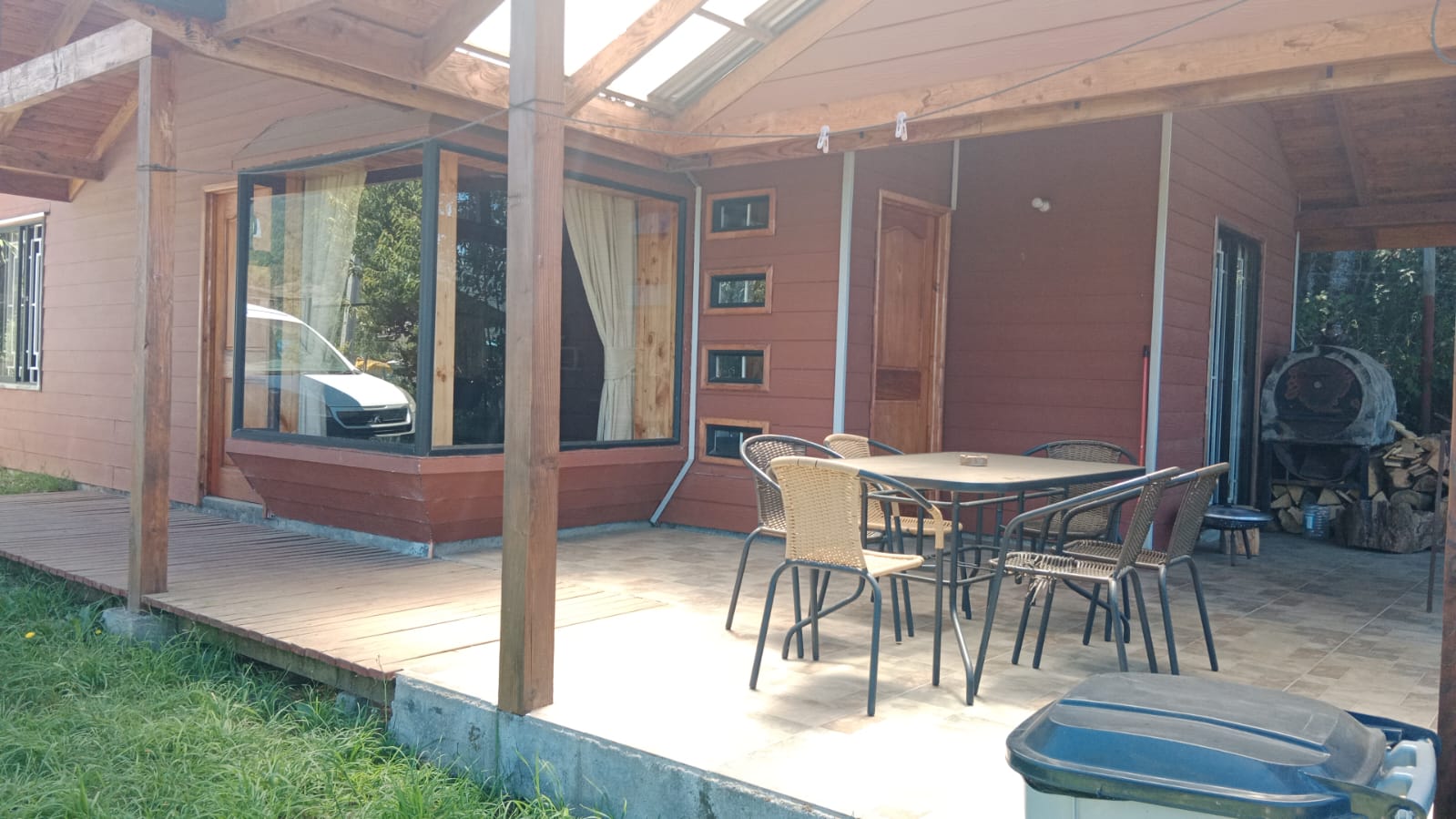 Terraza con vista a la cordillera